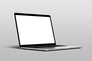 Fototapeta premium Laptop with blank screen mockup