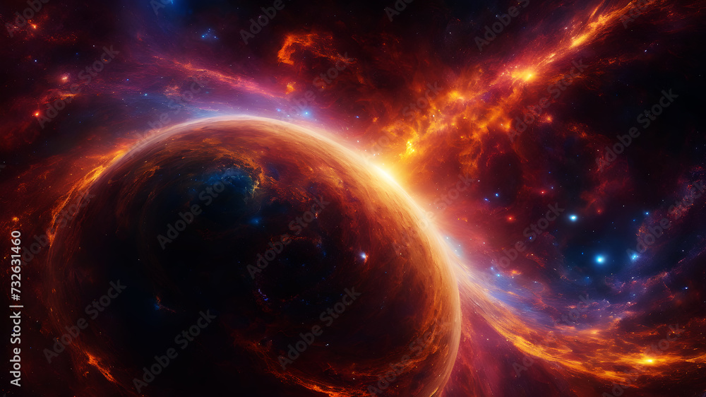 Canvas Prints create an abstract background inspired by the cosmic beauty of the universe, featuring ethereal swir