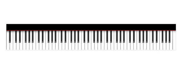 Musical flat background. Piano key, keyboard. Melody. Instrument. vector © YURII