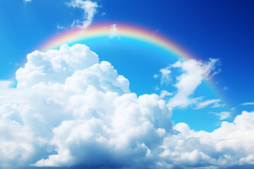 Rainbow with nature background