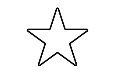 Obraz premium Star icon, classic form, outline variant. Easily colorable vector design on isolated background. Vector illustration. Eps file 236.