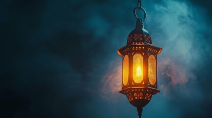 Fototapeta na wymiar Minimalist Islamic Ramadan lantern background