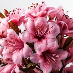 Bunch of Pink Flowers in Vase