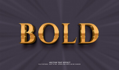 Vector text bold with 3d style effect