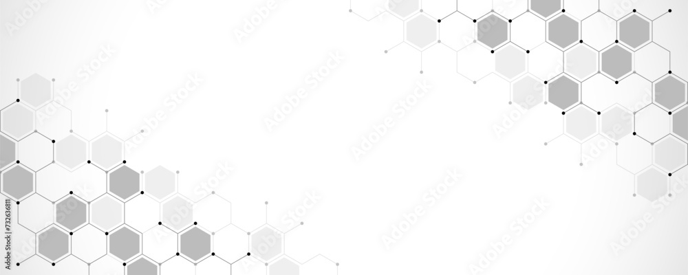 Aufkleber Abstract design element with geometric background of hexagons shape pattern