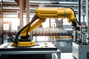 Innovative Robotic Arm at High-Tech Manufacturing Facility - Precision and Efficiency on Display