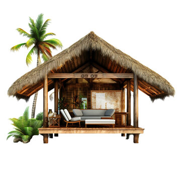 recommend clip art: Cabana isolated on white or transparent background