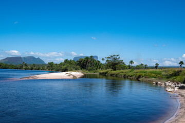 Mayupa island beach in Canaima National Park, Venezuela