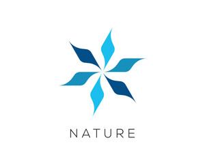 Obraz premium Vector leaf flower logo design template