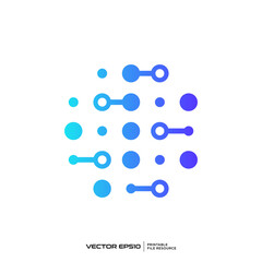 Connection technology logo vector illustration