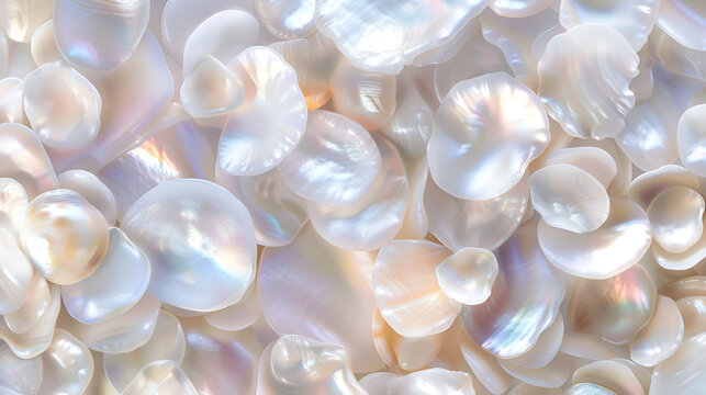 white mother of pearl shell background