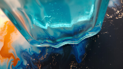 Naklejka premium Transparent Blue Glass Abstract Background. Computer digital graphics.