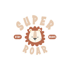 cute little lion college vector print © DesignHouse