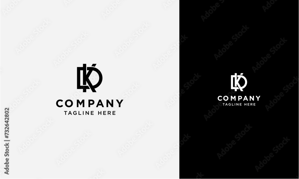 Aufkleber DK or KD initial logo concept monogram,logo template designed to make your logo process easy and approachable. All colors and text can be modified