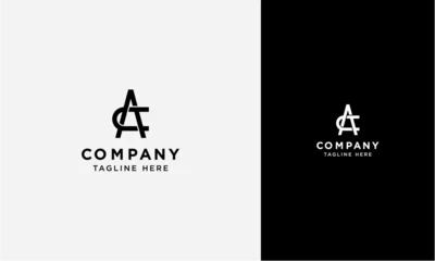 Fotobehang AC or CA initial logo concept monogram,logo template designed to make your logo process easy and approachable. All colors and text can be modified © aulia hakim