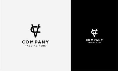 VC or CV initial logo concept monogram,logo template designed to make your logo process easy and approachable. All colors and text can be modified - obrazy, fototapety, plakaty