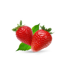bunch of strawberry isolated on white background