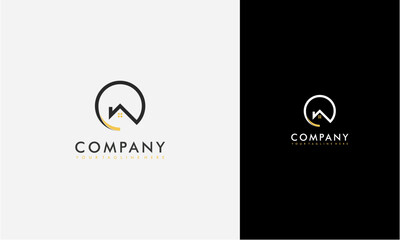 Real Estate Logo Design Vector Illustration