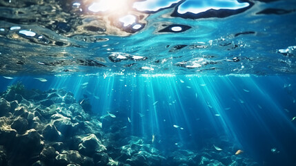 Underwater ocean sea texture background