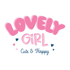 kids cute typography vector print