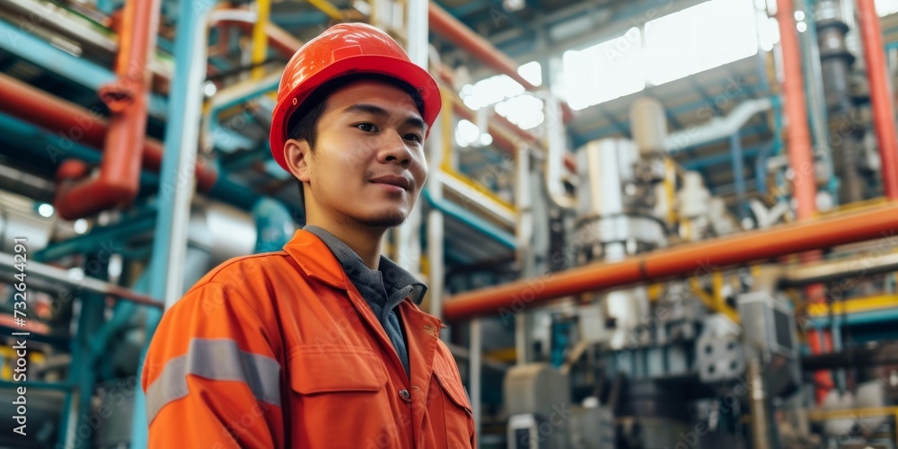 Poster factory maintenance engineer at work generative ai