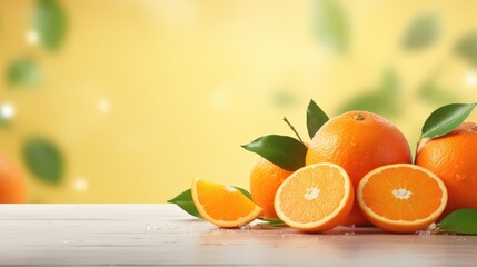 Healthy Nutrition and Vitamin C with Oranges Generative AI