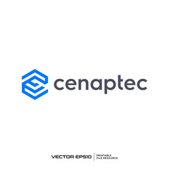 Abstract hexagon logo vector illustration