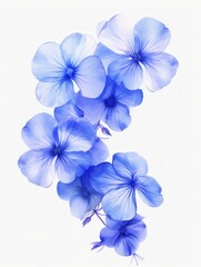 Cluster of Blue Periwinkle Flowers Generative AI
