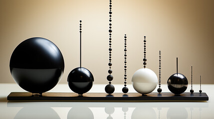 A stylish composition featuring spherical balls