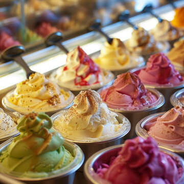 ice cream of your choice in a nice cafe