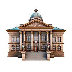 Obraz premium Courthouse on white or transparent background