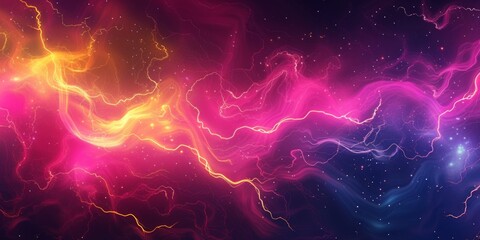Colorful Lightning Bolts Illustration Generative AI