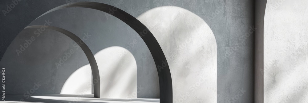Poster architectural lines and shadows generative ai