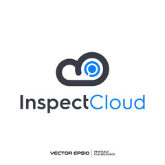 Obraz premium Cloud technology logo vector illustration