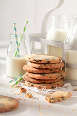 Tasty and sweet vanilla cookies as a popular sweet snack.
