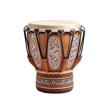 Bongo drum on white or transparent background