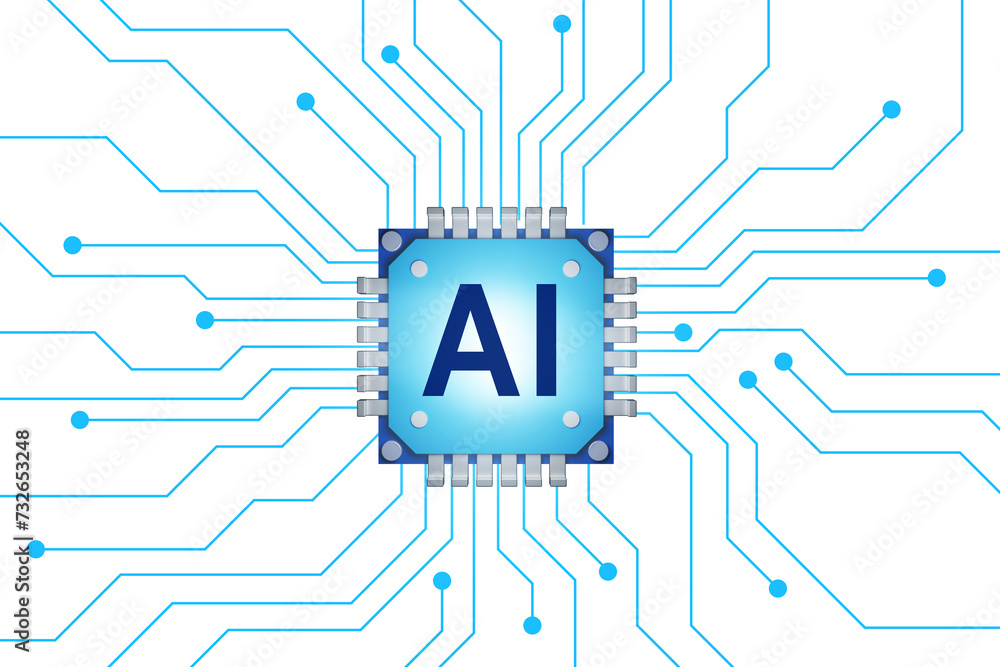 Poster concept of ai - artificial intelligence in action