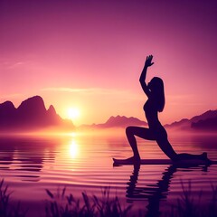 female doing yoga poses showing fitness and flexibility
