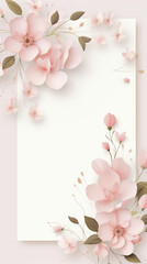 3D Wedding Invitation Template Overflowing with Flowers