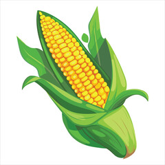 corn cartoon style 2d vector flat icon