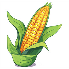 corn cartoon style 2d vector flat icon