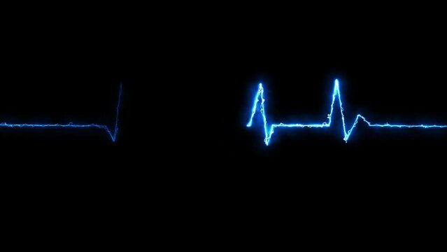 Abstract neon light heartbeat technology animation background   