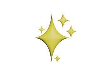 gold star on white, Sparkle star