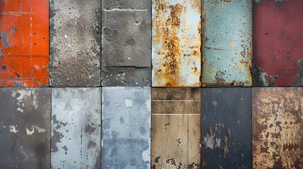 Textured Perspectives: Fabric, Concrete, Wood, and Grunge on Graphic Background