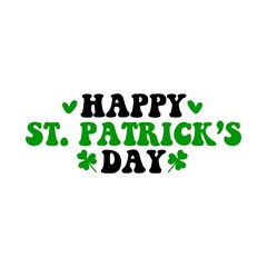 Fototapeta premium St Patricks Day typography design on plain white transparent isolated background for card, shirt, hoodie, sweatshirt, apparel, tag, mug, icon, poster or badge