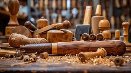 Mastering the Craft: Woodworking, Crafts, and the Art of Woodcraft in the Workshop - obrazy, fototapety, plakaty