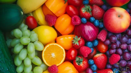 Foto op Plexiglas fruits and vegetables © Wassim