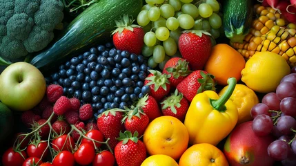 Zelfklevend Fotobehang fruits and vegetables © Wassim