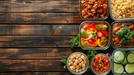 vegetables on a board