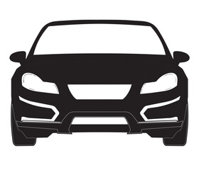Silhouette car front view